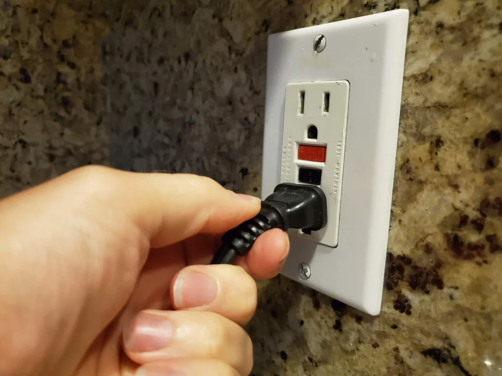 Absence of Ground Fault Circuit Interrupters
