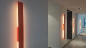 Decorative wall sconces installed in Rockcliffe custom home hallway
