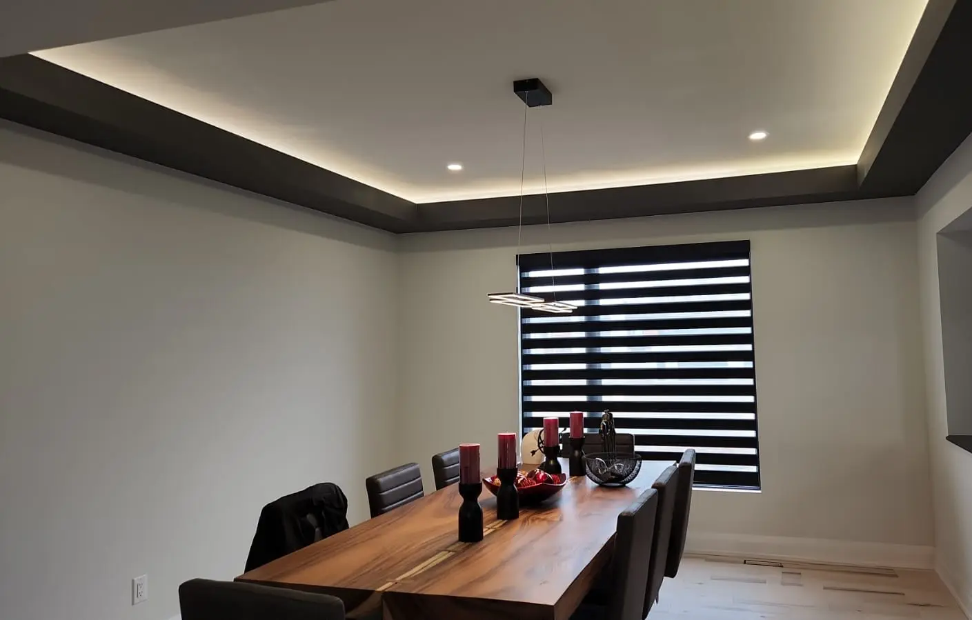 Home led tape light installation in Ottawa