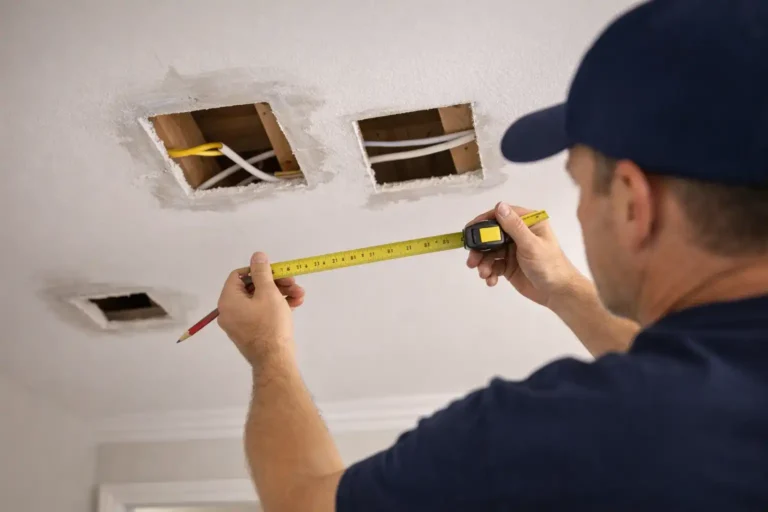 Drywall access holes for fishing cable